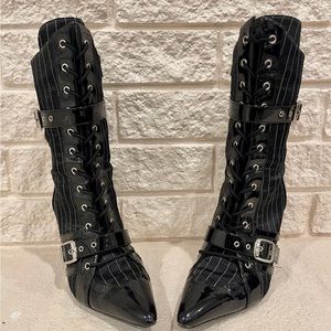 ‼️SOLD‼️ Funtasma Pinstripe Ankle Boots